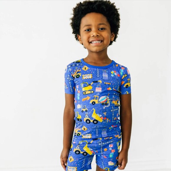 Little Sleepies Birthday Builders Two Piece Pajama Set - Picture 1 of 4